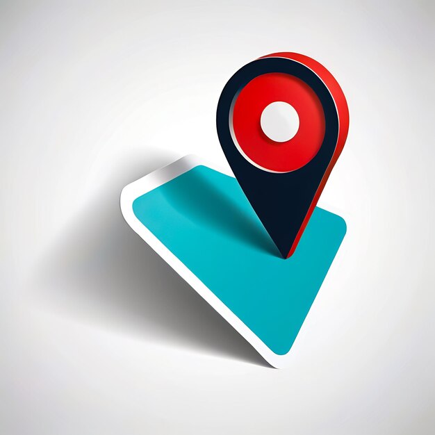 3d gps icon pin marker location map pointers