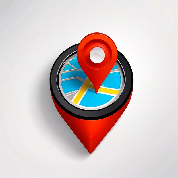 3d gps icon pin marker location map pointers