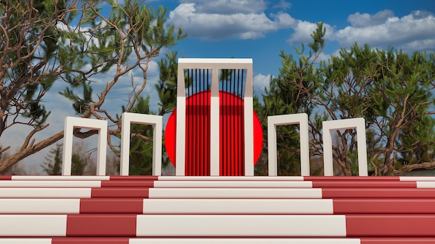 3d ha reso la vista frontale della foto di Shaheed Minar centrale del Bangladesh 4k