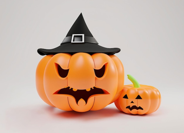 3D halloween zucca e ghoston