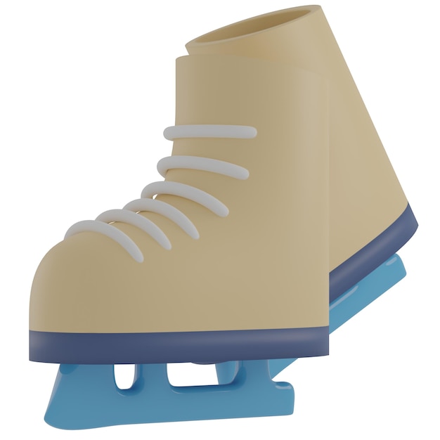 3D Ice Skate scarpe isolato icona illustrazione Render