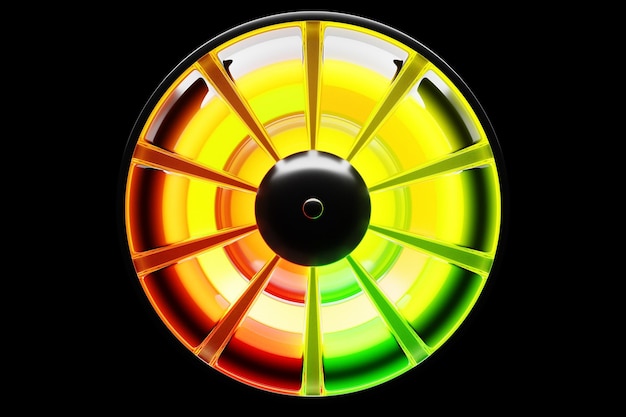 3d illustration of indication icon green to red ready indicator