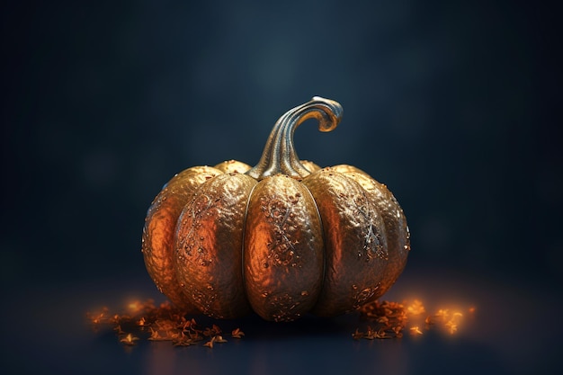 3d illustrazione della zucca luminosa