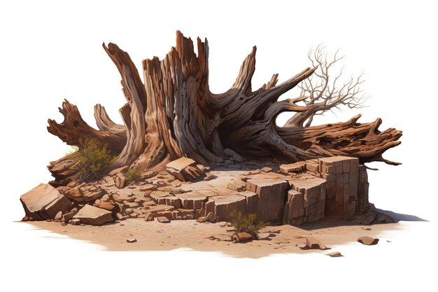 3d illustrazione radici degli alberi