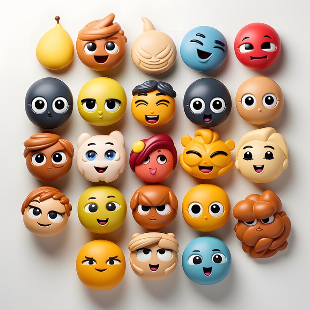 3d imoji happy face icon stiker