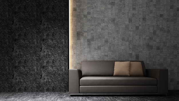 3d L&#39;interno relax mobili spazio e materiale di sfondo decorazione pietra - spa vuota