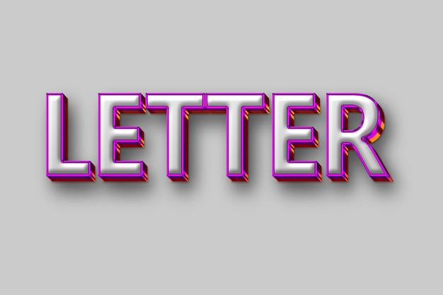 3D Letter Text Effect