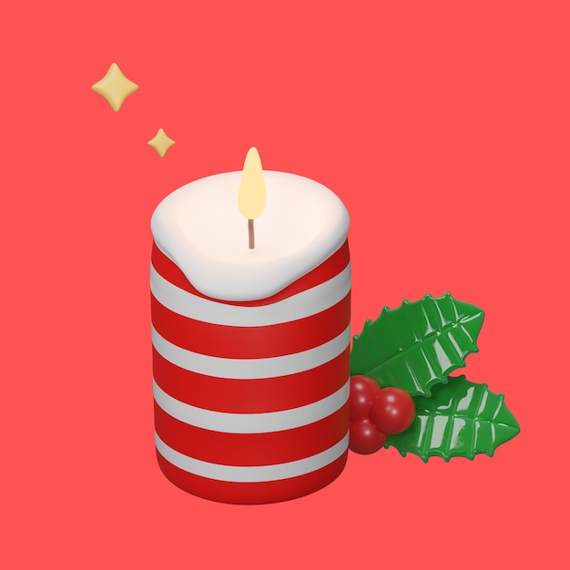 3D Natale capodanno ornamento arredamento oggetti icona isolare sfondo 3D render illustrazione