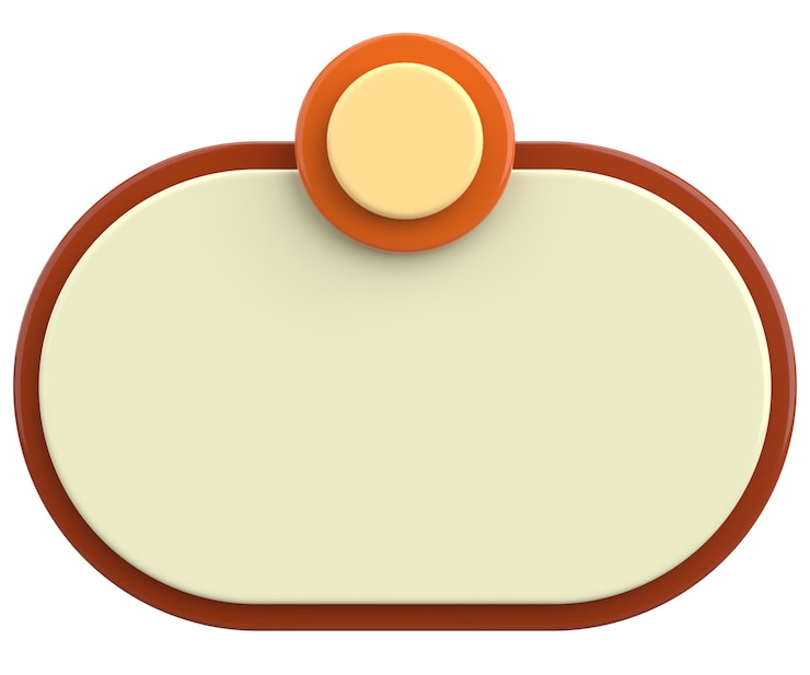 Photo 3d notification box empty text box 3d illustration