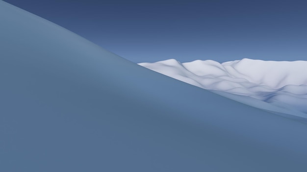 3d paesaggio innevato