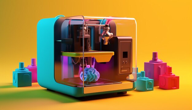 3D printer C4D pop art design rendering di alta qualità 8K