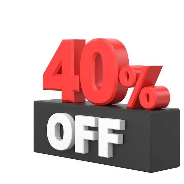 3D quaranta percento di sconto 40 di sconto sulla vendita del Black Friday