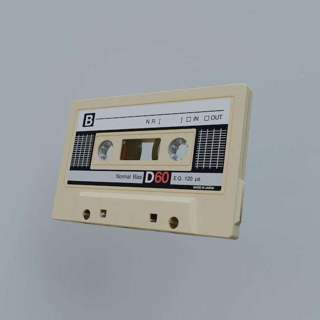 3d Render della cassetta isolata