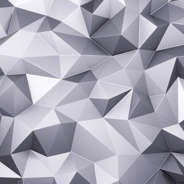 3d render grey triangle polygons abstract mosaic background