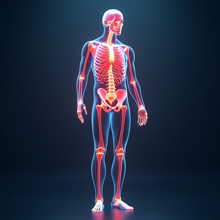 3D Render of Human Skeleton Anatomy