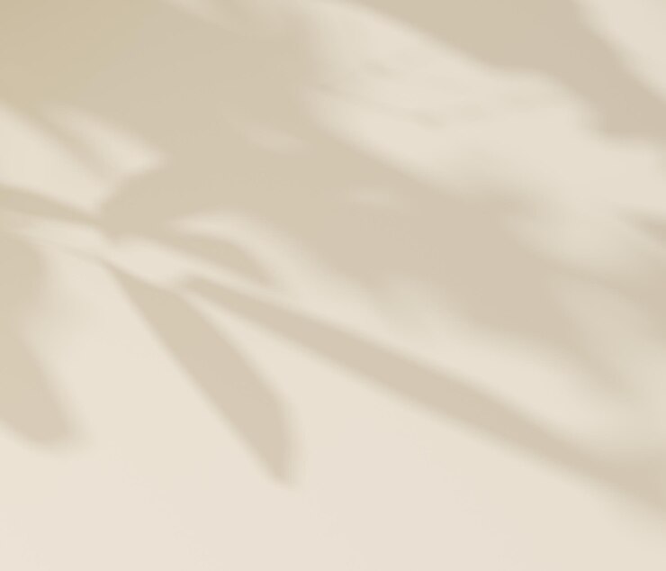 3d render of unobtrusive botanical background with shadow on the wall