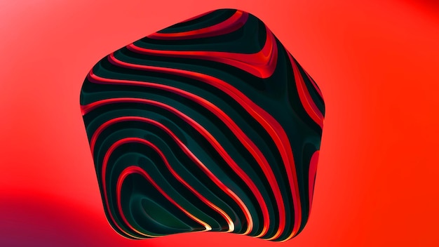 3D render oggetto colorato isolato su sfondo
