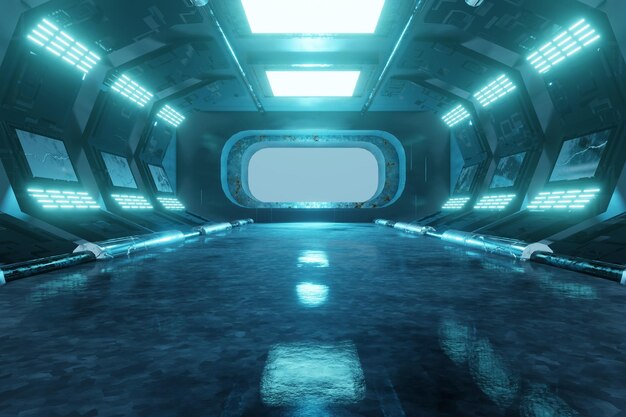 3d Render Scifi Landscape Scenario post apocalittico futuristico con paesaggio alieno astratto