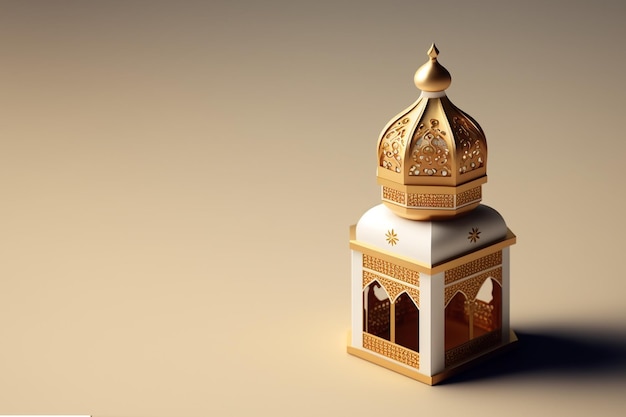 3D Render Sfondo Moschea Lanterna