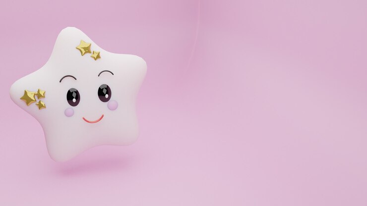 3D render simpatico personaggio stella