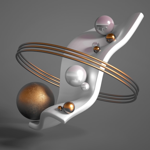 3d rendering di una composizione realistica minimalismo rendering