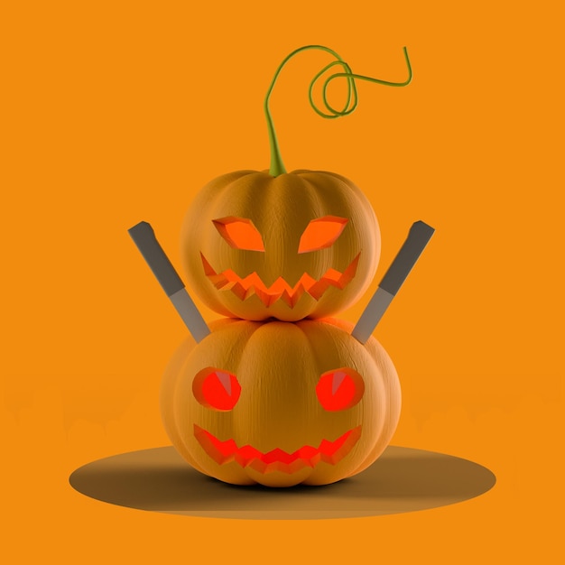 3d rendering festa di Helloween e il jack Olantern1