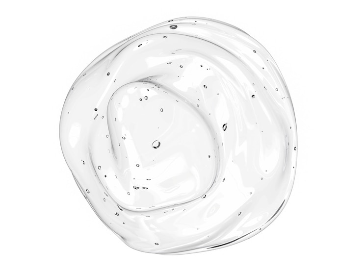Foto 3d rendering gel cosmetico isolato su bianco