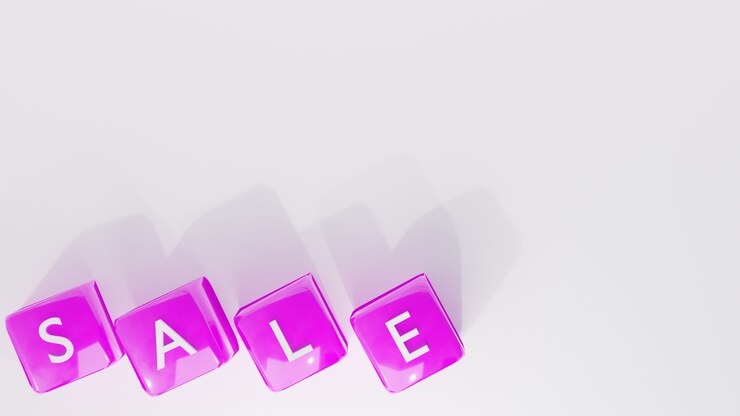 Photo 3d rendering of sale text