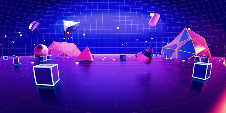 3d rendering of Virtual Reality Background