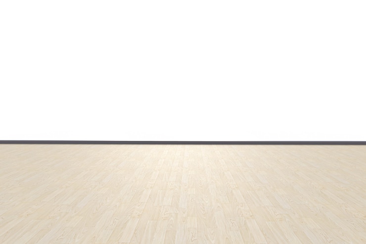 Foto 3d rendering pavimento vuoto isolato su bianco