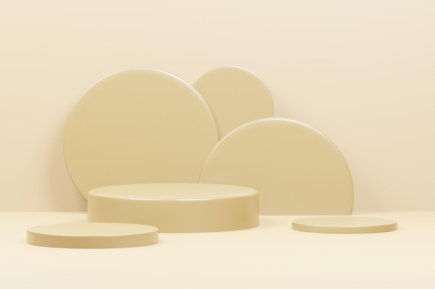 3d rendering podium illustration background