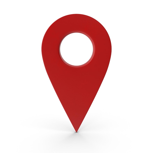 3D Rendering Realistic Location map pin GPS pointer red markers GPS location symbol maps navigation
