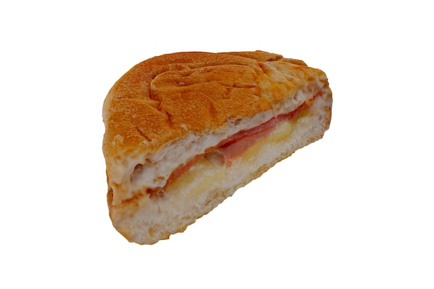 3d rendering realistico panino al prosciutto e formaggio