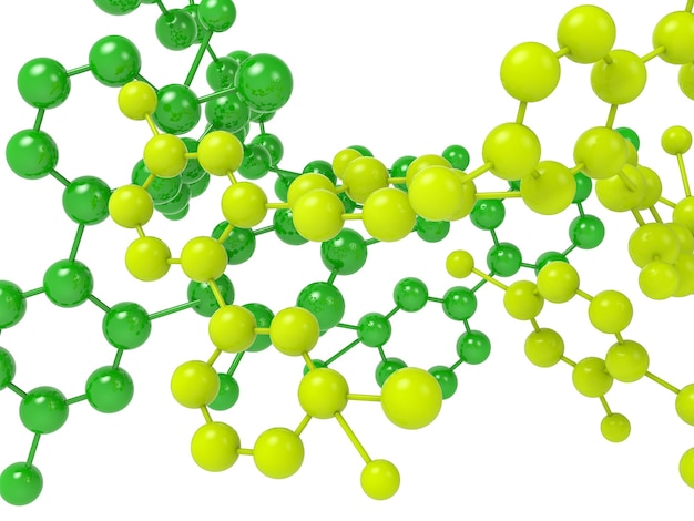 3D rendering struttura circolare della molecola