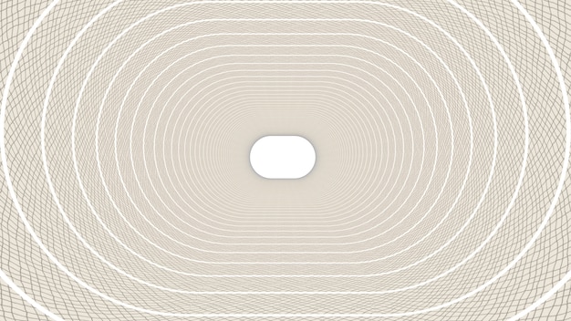 3d rendono di forma astratta dell'ellisse nel fondo del tunnel