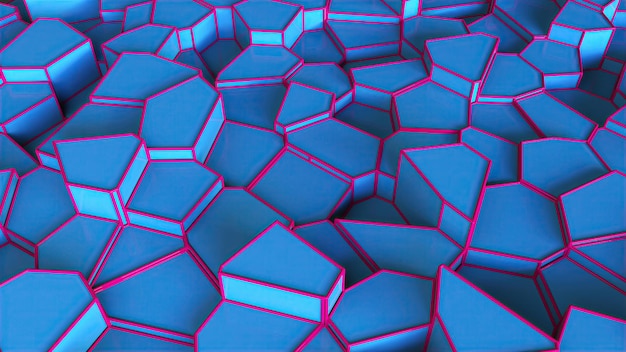 3d rendono la frattura di voronoi