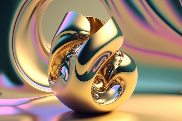 3D rendono le forme creative della perla del fondo geometrico astratto