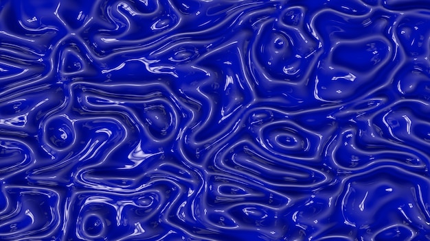 3d rendono lo sfondo blu liquido lucido