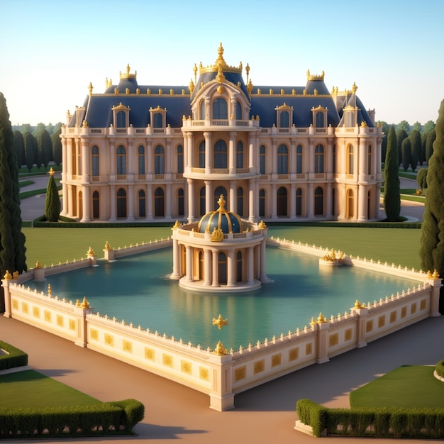 3d reso Palazzo di Versailles
