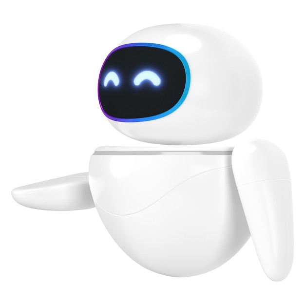 3D robot felice png tecnologia innovativa sfondo trasparente