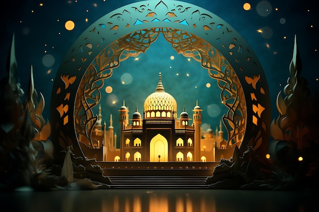 3d saluti di ramadan festa islamica