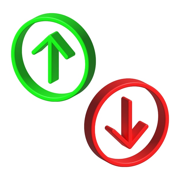 3d su giù frecce rosse verdi indicatore di mercato finanza economia aziendale forex banca inflazione immagine jpg