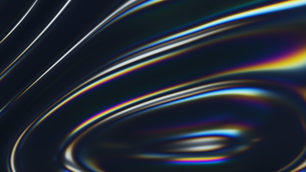 3d superficie fluorescente ondulata astratto ondeggiante sfondo con effetto pellicola sottile.