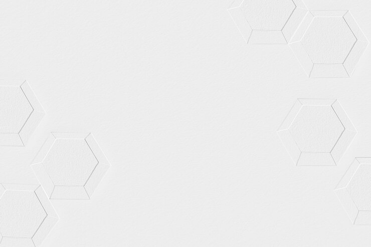 Photo 3d white paper craft hexagonal patterned background