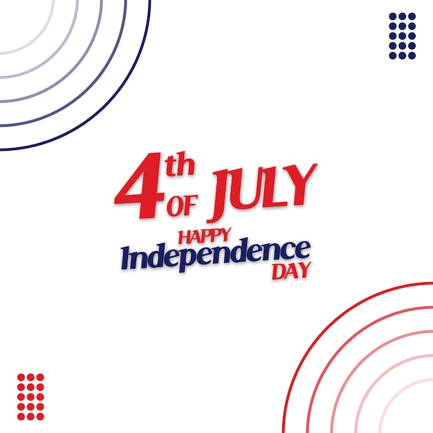 4 luglio Festa dell'indipendenza degli Stati Uniti Design pubblicitario con Circle Lines