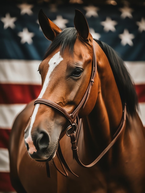 4 luglio festa dell'indipendenza del cavallo patriottico