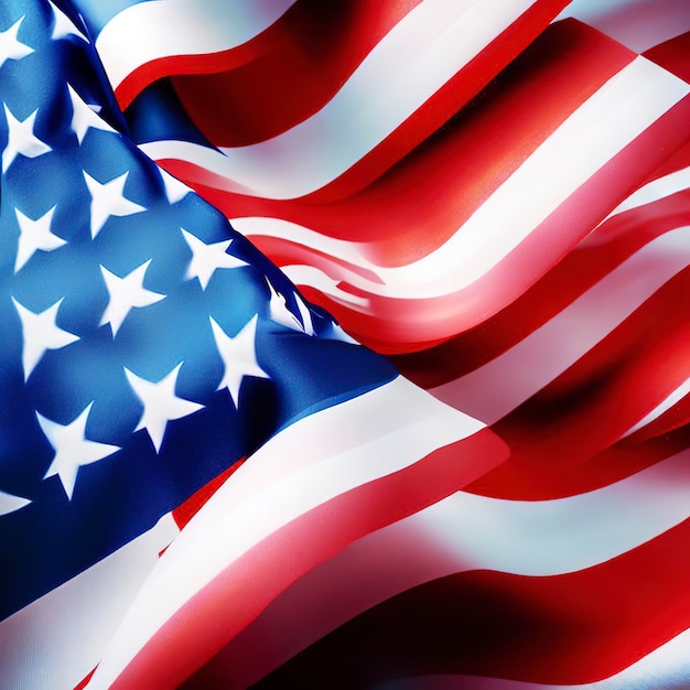 4 luglio: Giorno dell'Indipendenza degli Stati Uniti, colori patriottici.