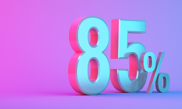 85% di sconto sull'icona 3D su sfondo colorato