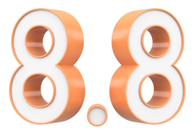 88 vendita Agosto vendita 3D'illustrazione