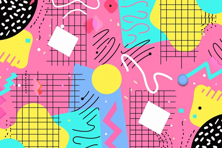 Photo 90s color abstract illustrations